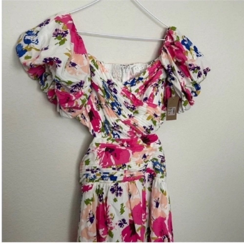ASTR The Label Liliosa Floral Off Shoulder Midi Dress NWT - Picture 10 of 10